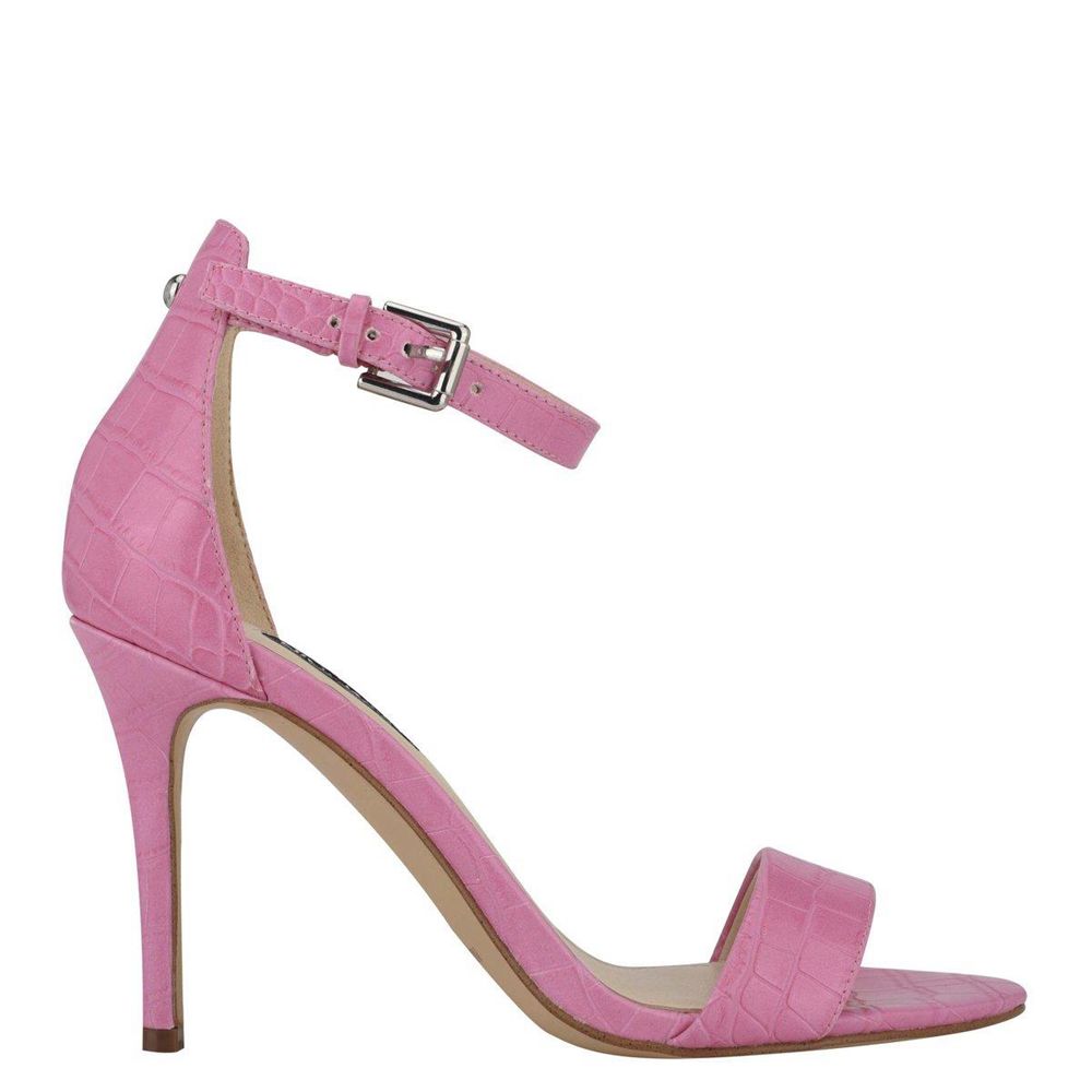 Pink ankle clearance tie sandals